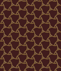 Seamless vector golden ornament. Modern geometric pattern with repeating elements
