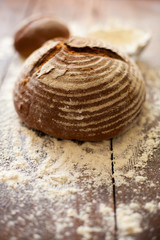 Brown bread on the table