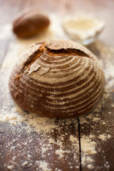 Brown bread on the table