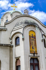 Fototapeta na wymiar Orthodox Church in Belgrade, Serbia