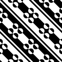 Seamless Diagonal Stripe and Circle Pattern