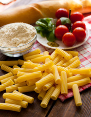 Pasta and  cherry tomatoes