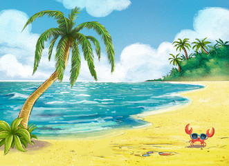 Obraz na płótnie Canvas playa con palmeras