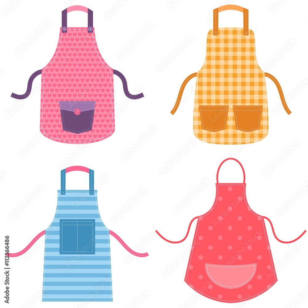 Wall mural colorful apron set