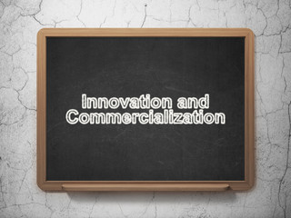 Science concept: Innovation And Commercialization on chalkboard background