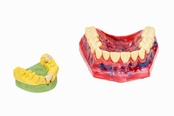 Technical shots on a dental prothetic laboratory