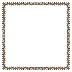Simple geometric ethnic frame - variation1