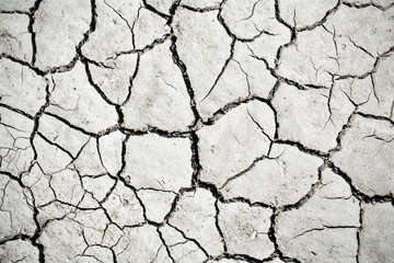 Cracked soil ground