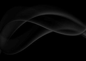 Abstract smooth black wavy abstraction