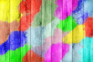 Color Wood Planks Background