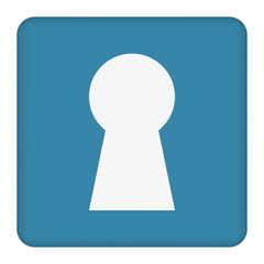 Keyhole icon on a blue background