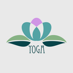 Lotus Flower Icon. Yoga Logo