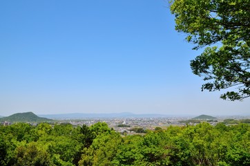 甘樫丘展望台から眺める大和三山 