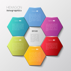 Geometric hexagon infographic concept - 112372826