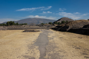 Teotihuacan - famous aztec pyramids of Sun and Moon near by Mexico city