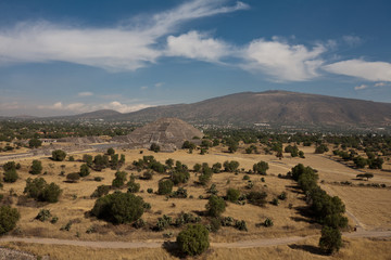Teotihuacan - famous aztec pyramids of Sun and Moon near by Mexico city
