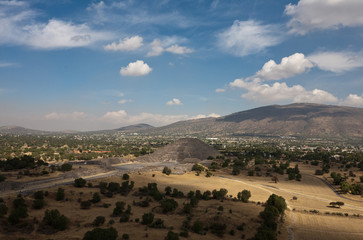 Teotihuacan - famous aztec pyramids of Sun and Moon near by Mexico city