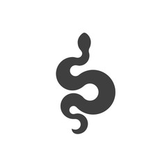 Fototapeta premium Annular snake sign icons in flat design style illustration modern quality