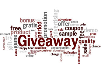 Giveaway, word cloud concept