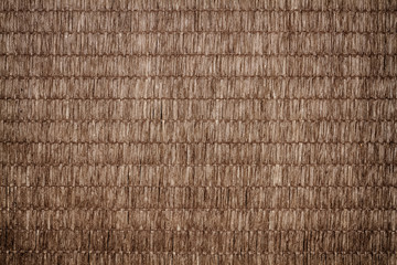 Brown bamboo straw mat for backround and texture