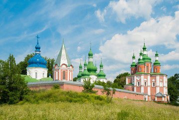 Fototapeta na wymiar Orthodox convent Gustyn. Ukraine, Chernigov region