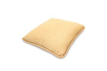 orange pillows isolated on white background