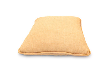 orange pillows isolated on white background