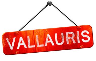 vallauris, 3D rendering, a red hanging sign