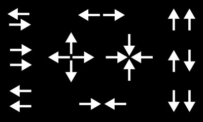 Package icon flatline for designers. Set of icons. Images arrow