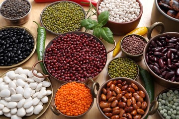 Lentils, peas and beans.