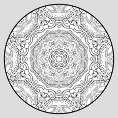 coloring book page for adults - zendala, joy to older children a
