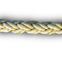 old rope isolated on white background