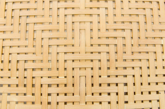 Close up woven bamboo pattern