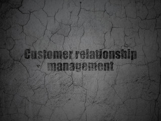 Marketing concept: Customer Relationship Management on grunge wall background