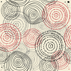 abstract hand drawn whimsical seamless background