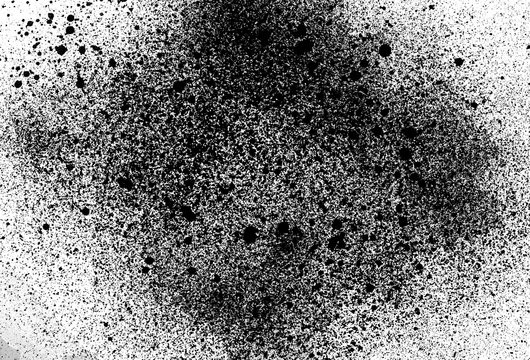 Watercolor background of ink splashes. Black paint