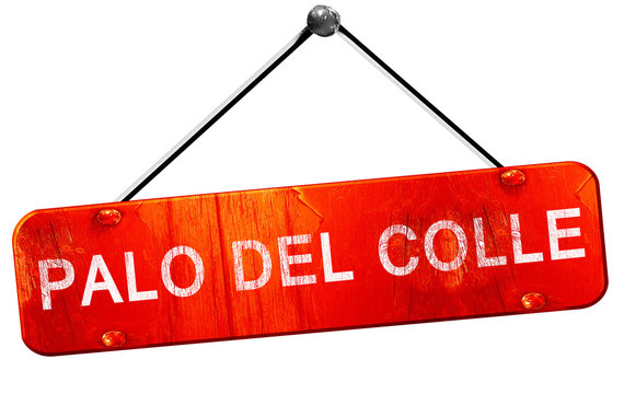 Palo del colle, 3D rendering, a red hanging sign