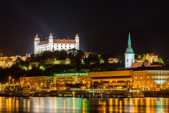 Evening view of Bratislava, capital of Slovakia - The Presidency in the EU Council (second half 2016)