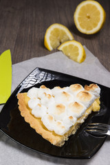 tart with lemon and Italian meringue