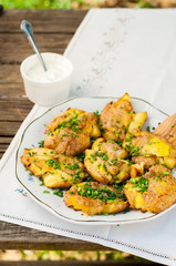 Australian Crash Hot Potatoes with Sour Cream