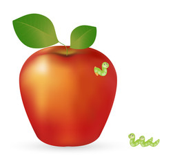 apple and worm