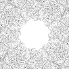 Vector Monochrome Floral Background