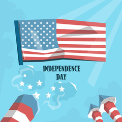 Happy Independence Day United States American Holiday Banner
