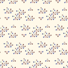 multicolor molecules seamless pattern vector eps10