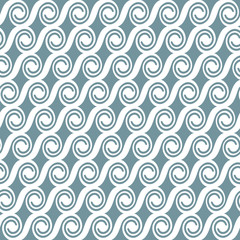 Curved geometric seamless pattern