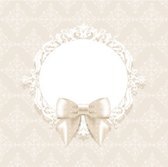 Invitation with bow