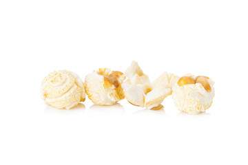 Popcorn isolated on white background