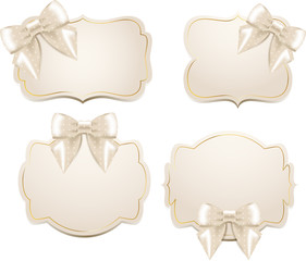 Labels with bow