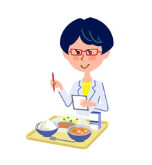 給食を管理する栄養士