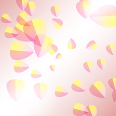delicate translucent petals on a blurred background for a romantic design